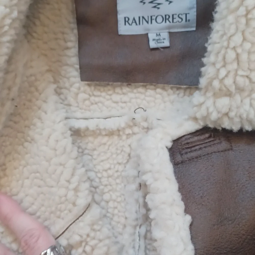 NWT Rainforest All-Weather Faux Leather/Suede Chestnut Brown Versatile Jacket - Picture 6 of 11